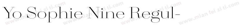 Yo Sophie Nine Regul字体转换